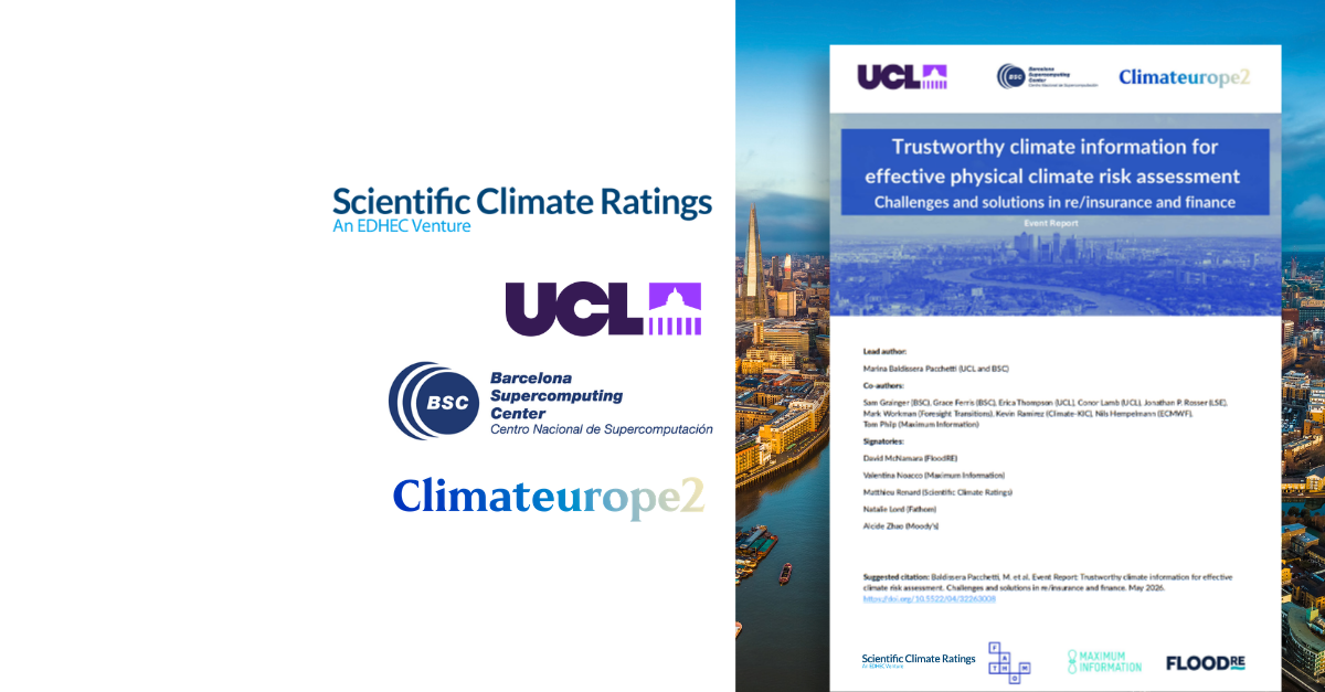 Featured image for “Scientific Climate Ratings Signs Landmark Report on Trustworthy Climate Risk Analytics”